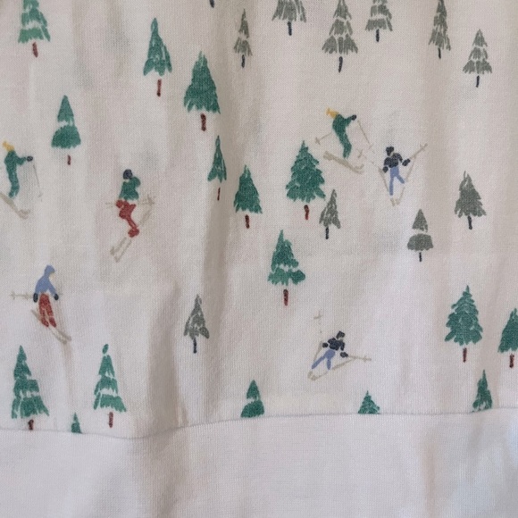 NEW! Honeydew Festive Soft White Pajama Set with Snow Ski & Tree Print - Picture 9 of 13